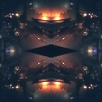 mirror photo image of hijacked building in Johannesburg