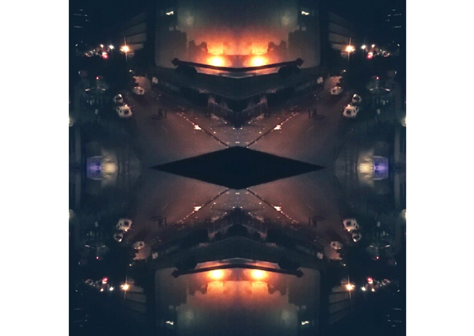 mirror photo image of hijacked building in Johannesburg
