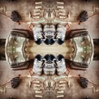 mirror photo image of hijacked building in Johannesburg