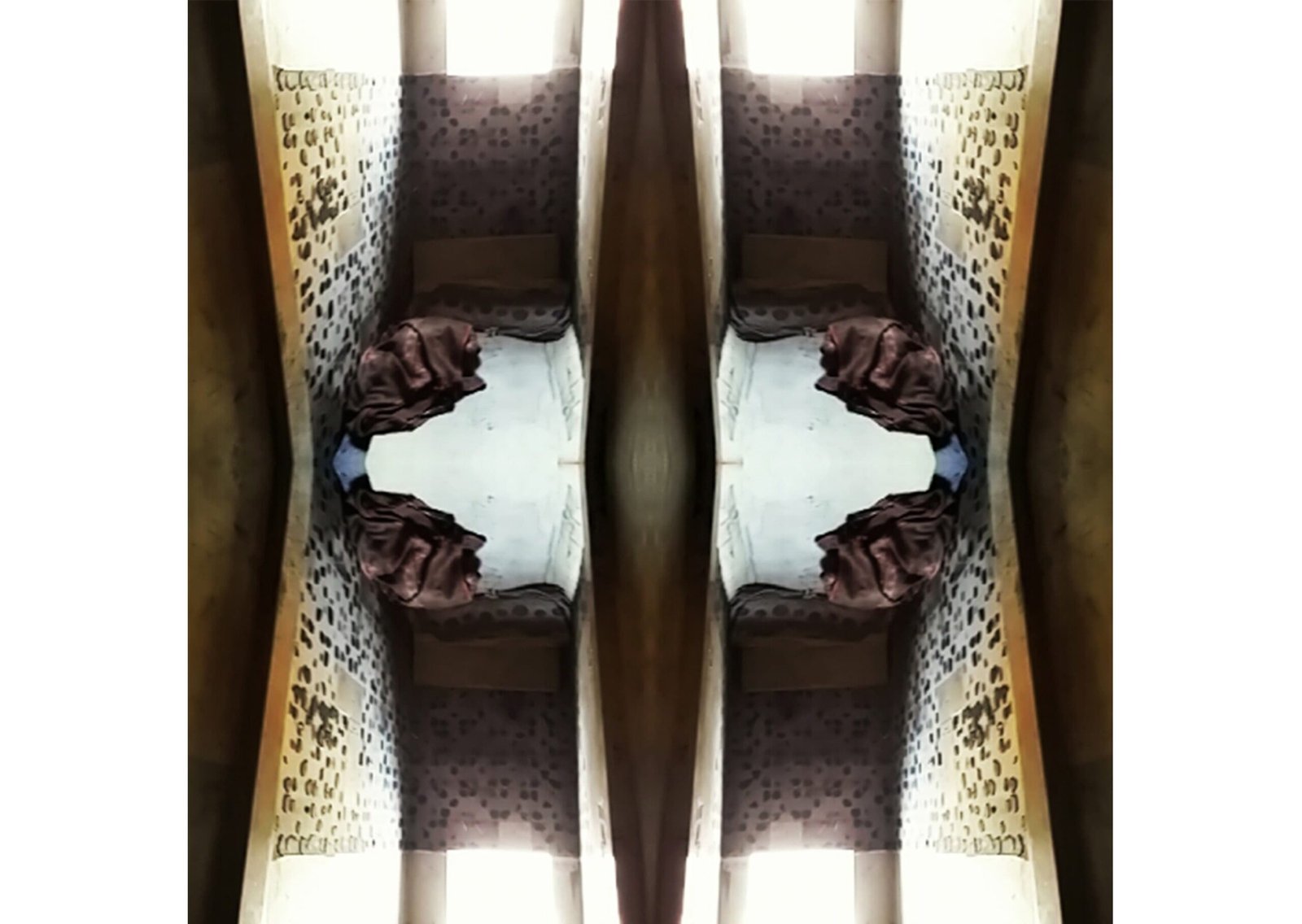 mirror photo image of hijacked building in Johannesburg