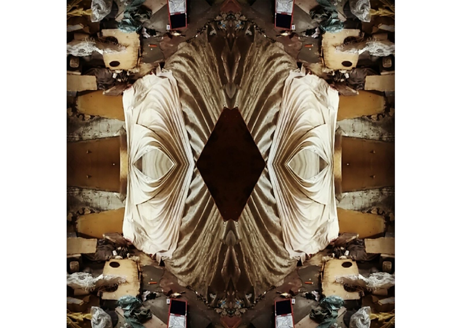 mirror photo image of hijacked building in Johannesburg
